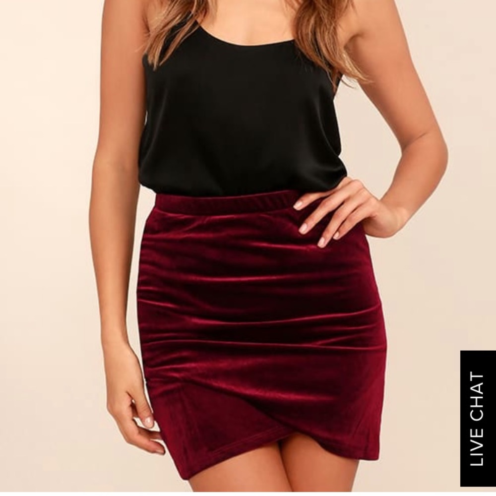 Celebrate The Feeling Velvet Bodycon Skirt